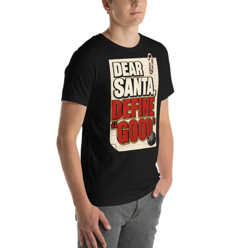 Dear Santa, Define 'Good', seen from behind