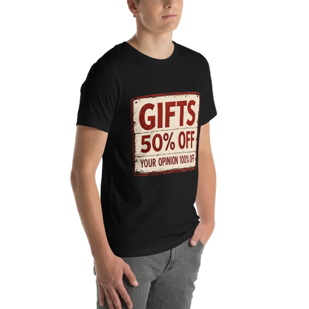 Your Opinion 100% Off, seen from behind