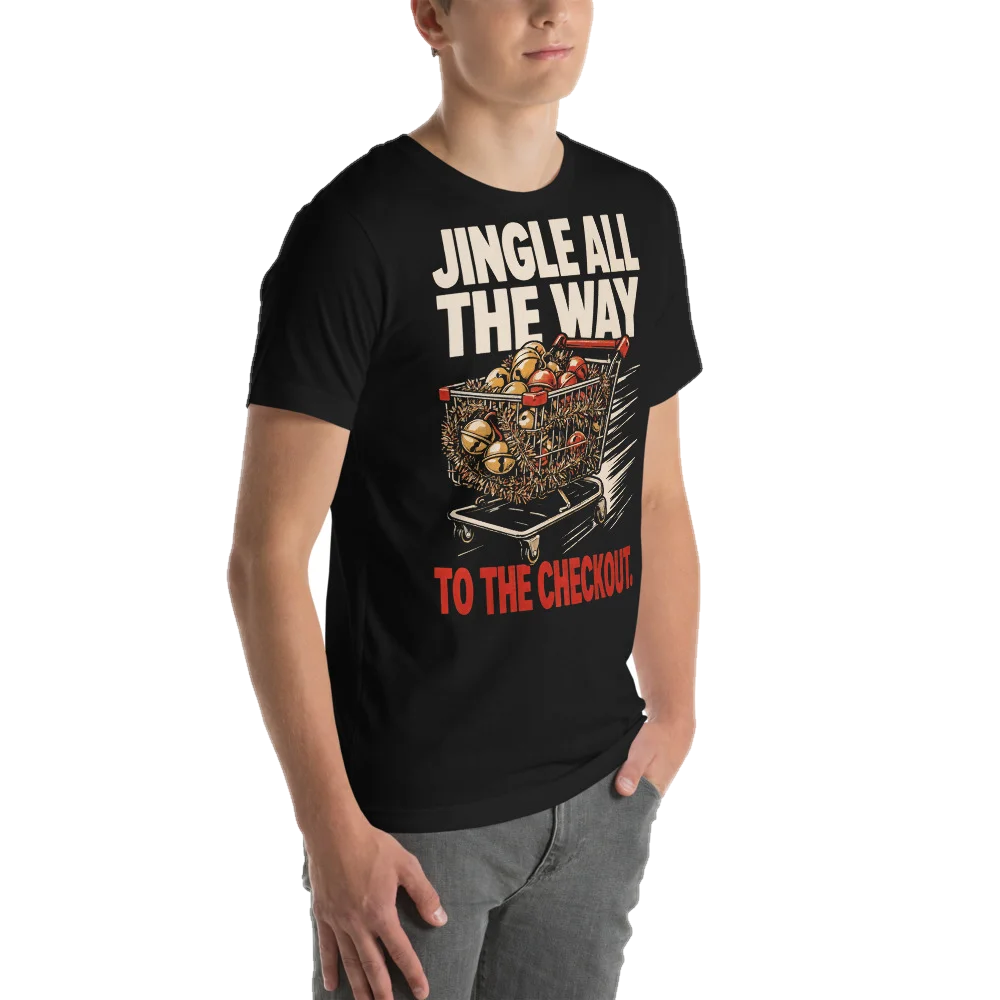 Jingle All the Way to Checkout, seen from behind