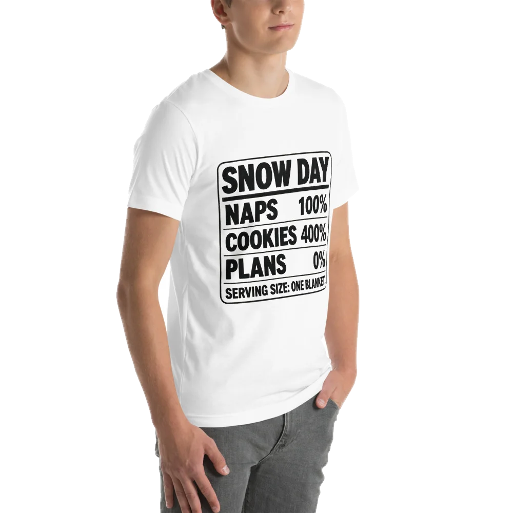 Snow Day Nutrition Facts, seen from behind