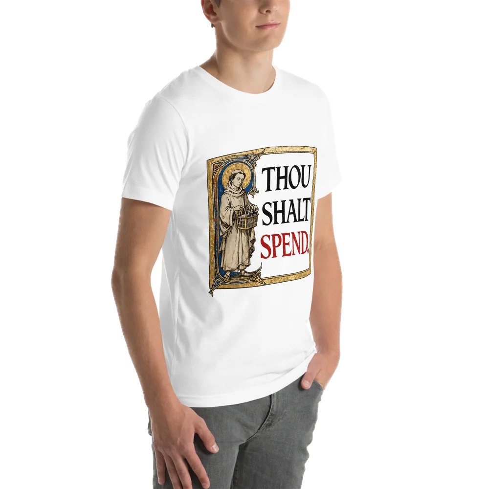 Thou Shalt Spend, seen from behind