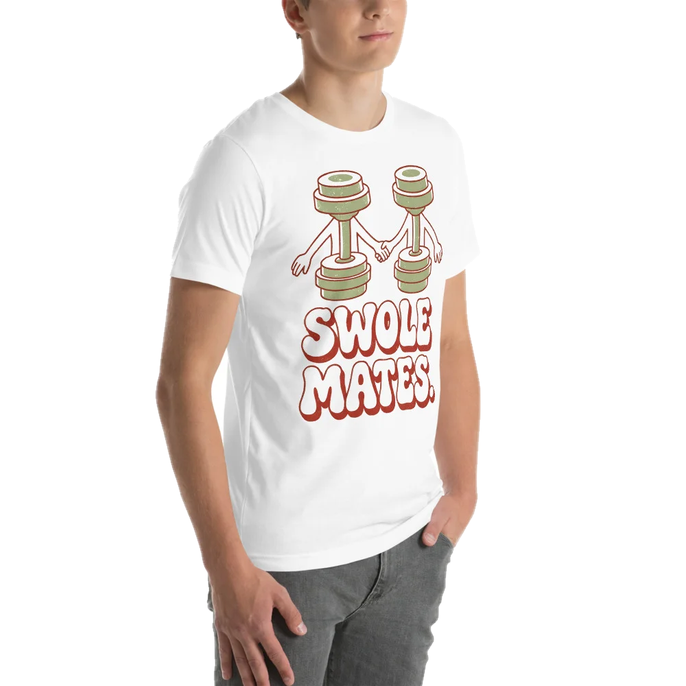 Swole Mates, seen from behind