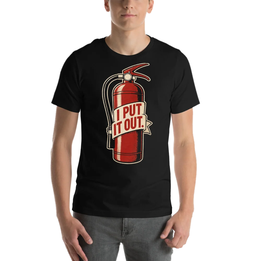Black t-shirt with the I Put It Out design, photo 1 of 6